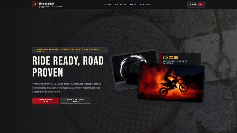 Iron Meridian &mdash; Motorcycles & Riding Gear Store