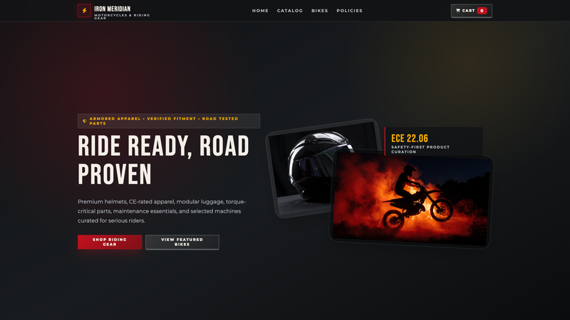 Iron Meridian &mdash; Motorcycles & Riding Gear Store