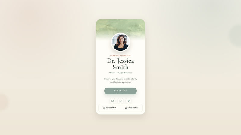 Holistic Therapist Card