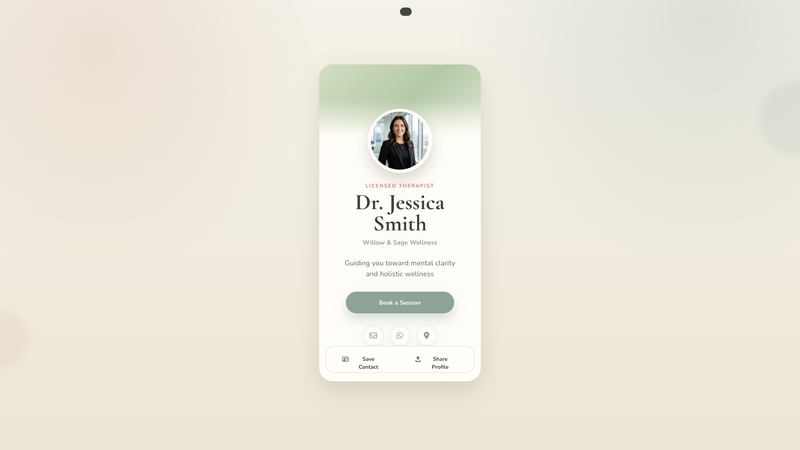 Holistic Therapist Card