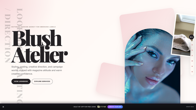 Blush Atelier &mdash; Editorial Fashion Agency One-Pager