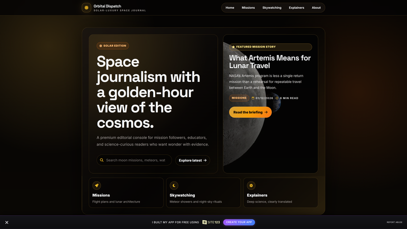 Orbital Dispatch &mdash; Premium Outerspace Blog
