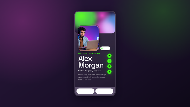 Freelance UI Designer Card