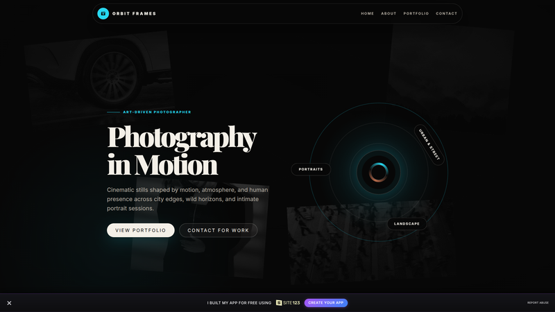 Orbit Frames &mdash; Modern Photographer Portfolio One-Pager