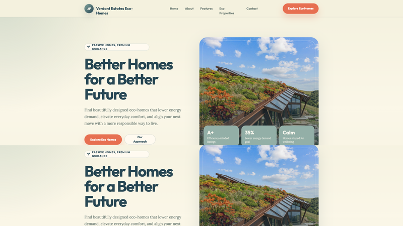Verdant Estates Eco-Homes