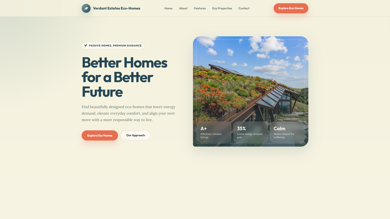 Verdant Estates Eco-Homes