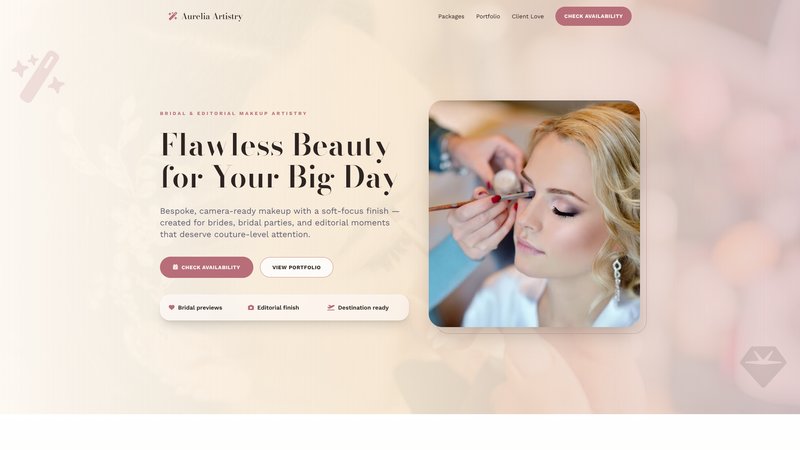 Glamorous Makeup Artist One-Pager