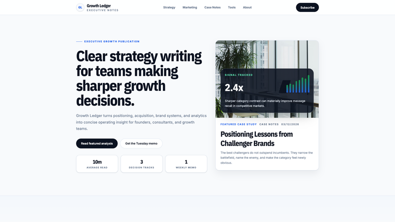 Growth Ledger &mdash; Business & Marketing Blog