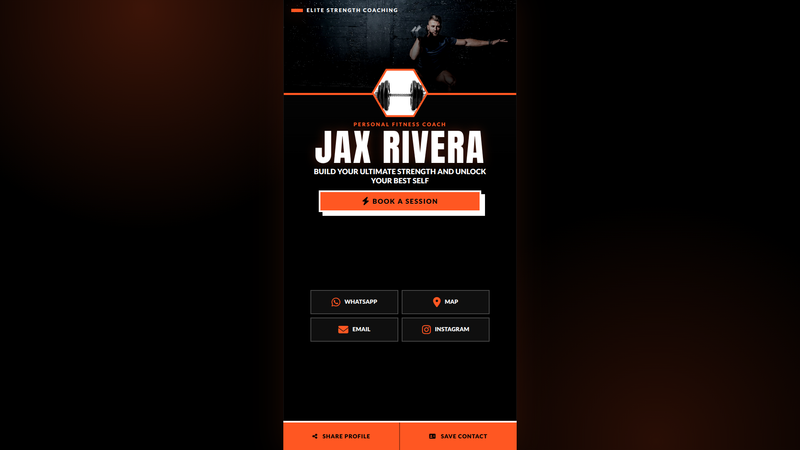 Personal Fitness Coach Card