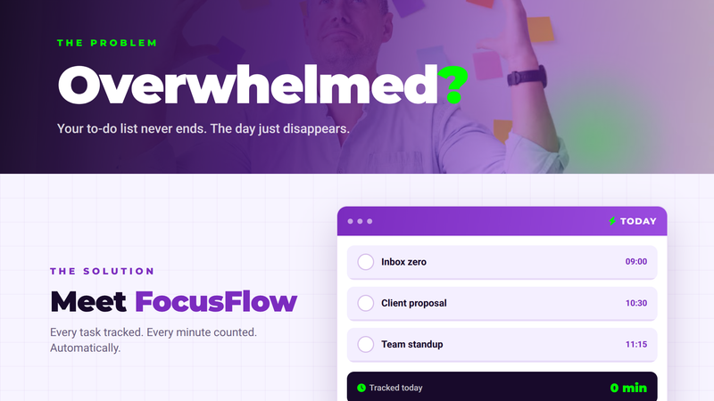 FocusFlow SaaS App Promo