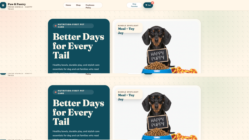 Paw & Pantry &mdash; Premium Pet Food, Toys & Care Store