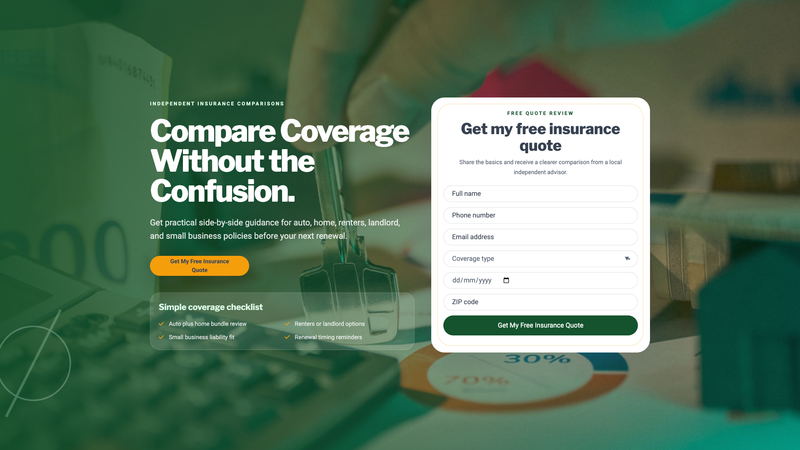 Local Insurance Agent Quote Landing Page