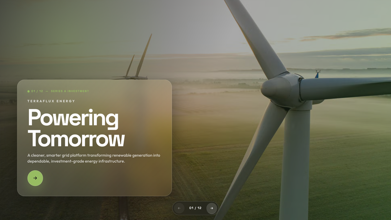 Green Energy Startup Pitch Deck