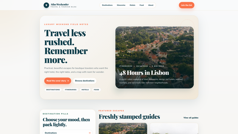 Atlas Weekender &mdash; Travel & Tourism Blog
