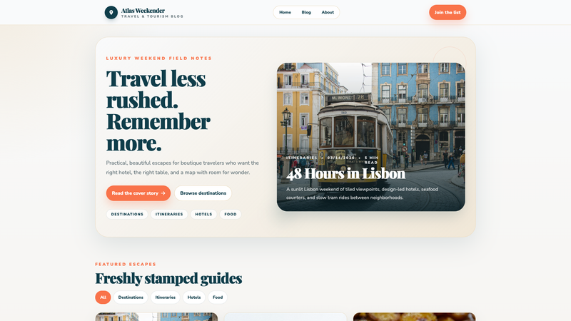 Atlas Weekender &mdash; Travel & Tourism Blog