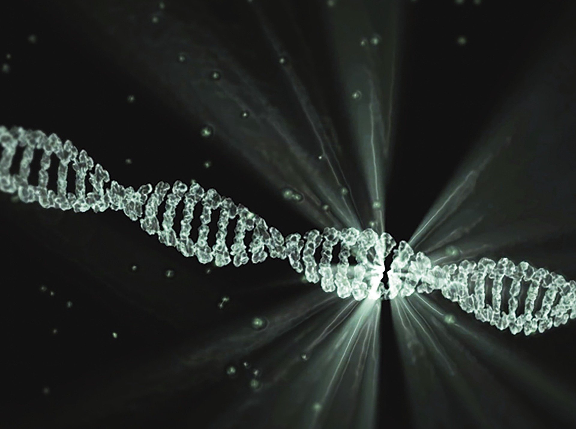 CRISPR প্রযুক্তির একটি চিত্র, যা DNA সম্পাদনার প্রক্রিয়া দেখায়, যেখানে Cas9 এনজাইম এবং গাইড RNA ব্যবহৃত হয়।