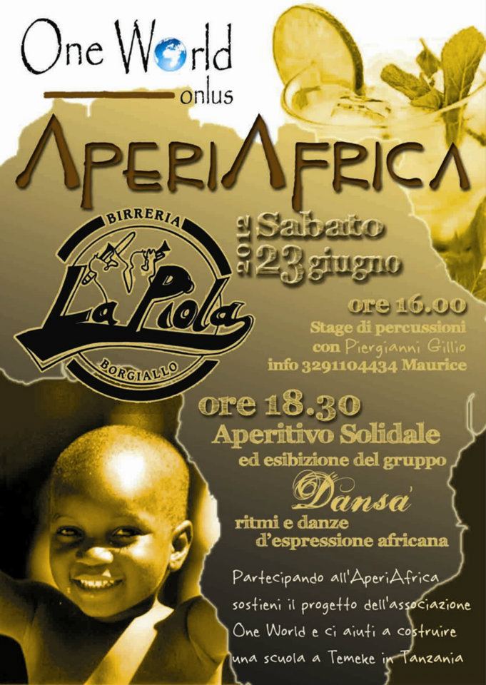 23 giugno 2012 AperiAfrica alla Piola di Borgiallo