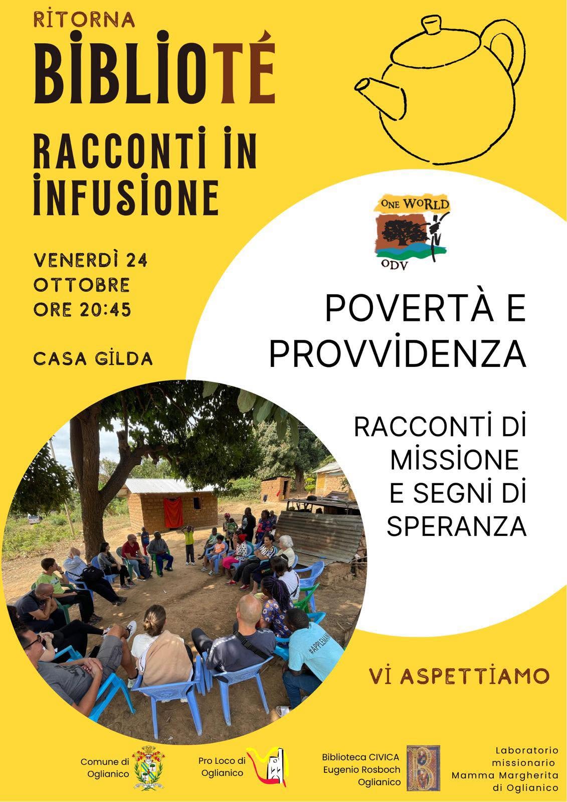 Una serata a Oglianico organizzata da Bibliotè