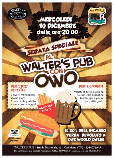 10 dicembre 2014 Serata al Walter's pub