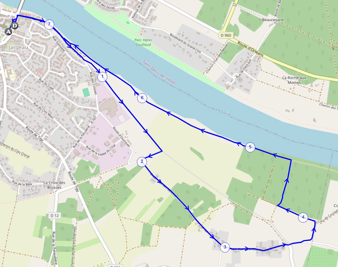 Vue sur Loire 7,5km