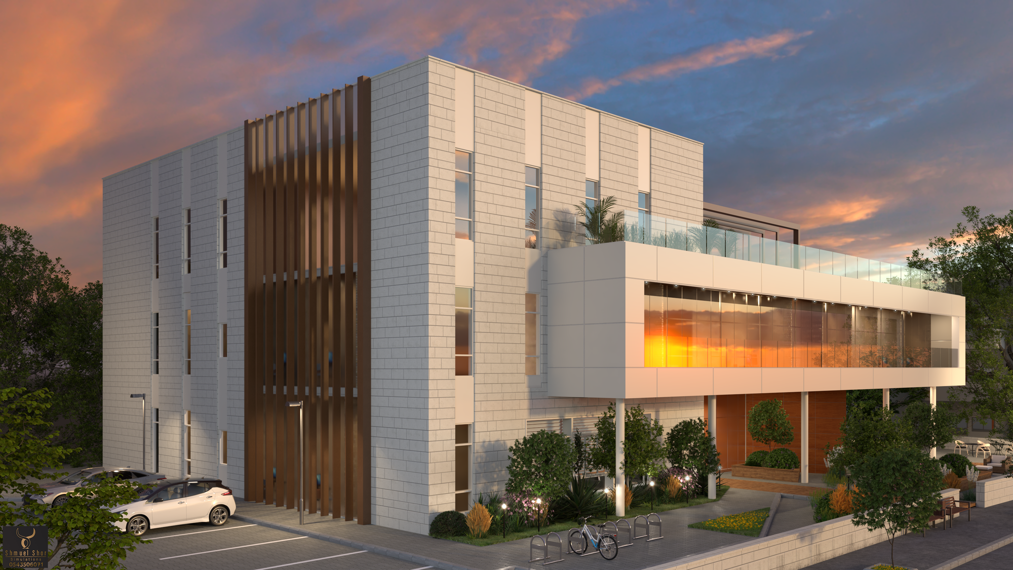 הדמיית משרדים יוקרתית בירושלים: הצצה עתידית לבניין חדשני