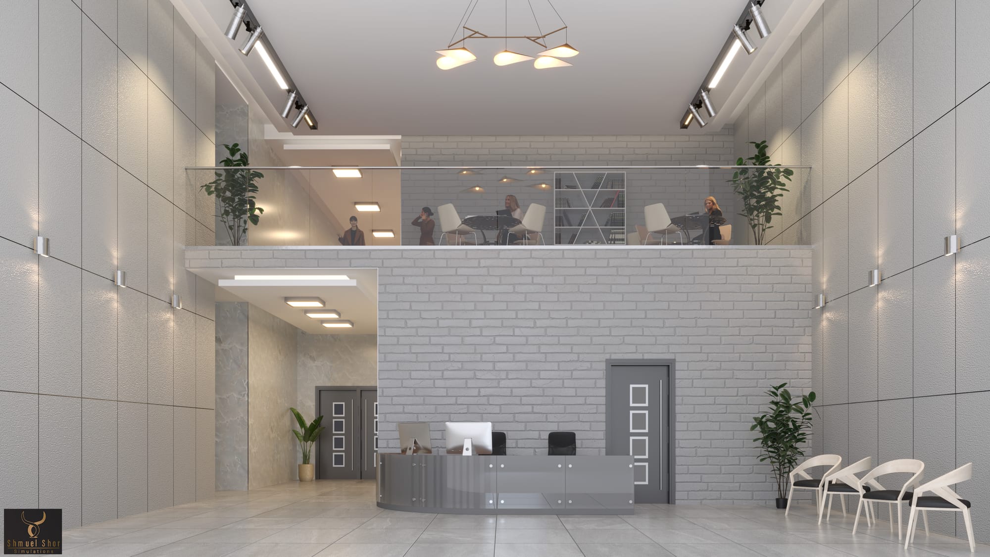 הדמיה למכון לימודים בירושלים: שתי אפשרויות עיצוב לבחירה