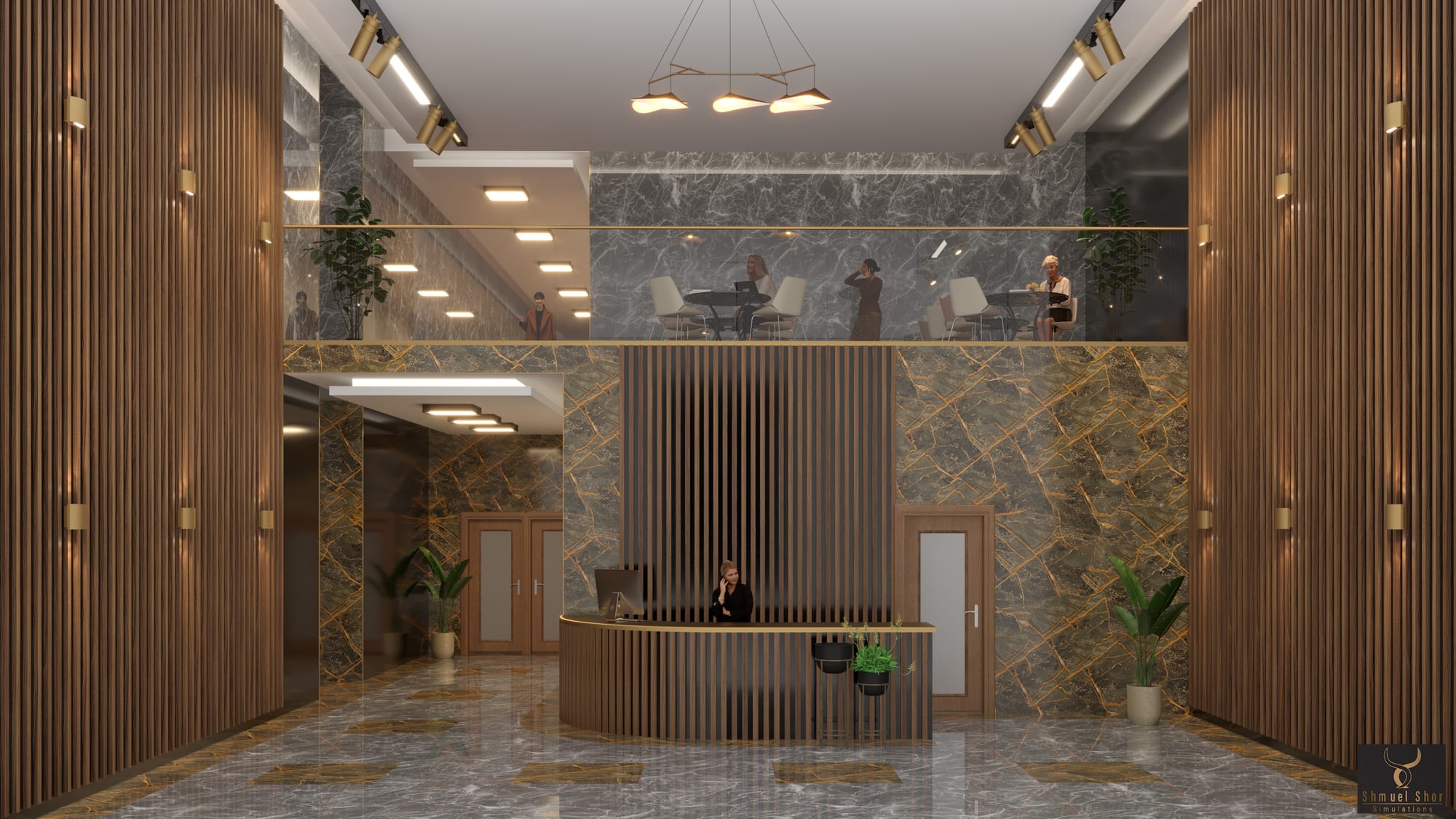 הדמיה למכון לימודים בירושלים: שתי אפשרויות עיצוב לבחירה