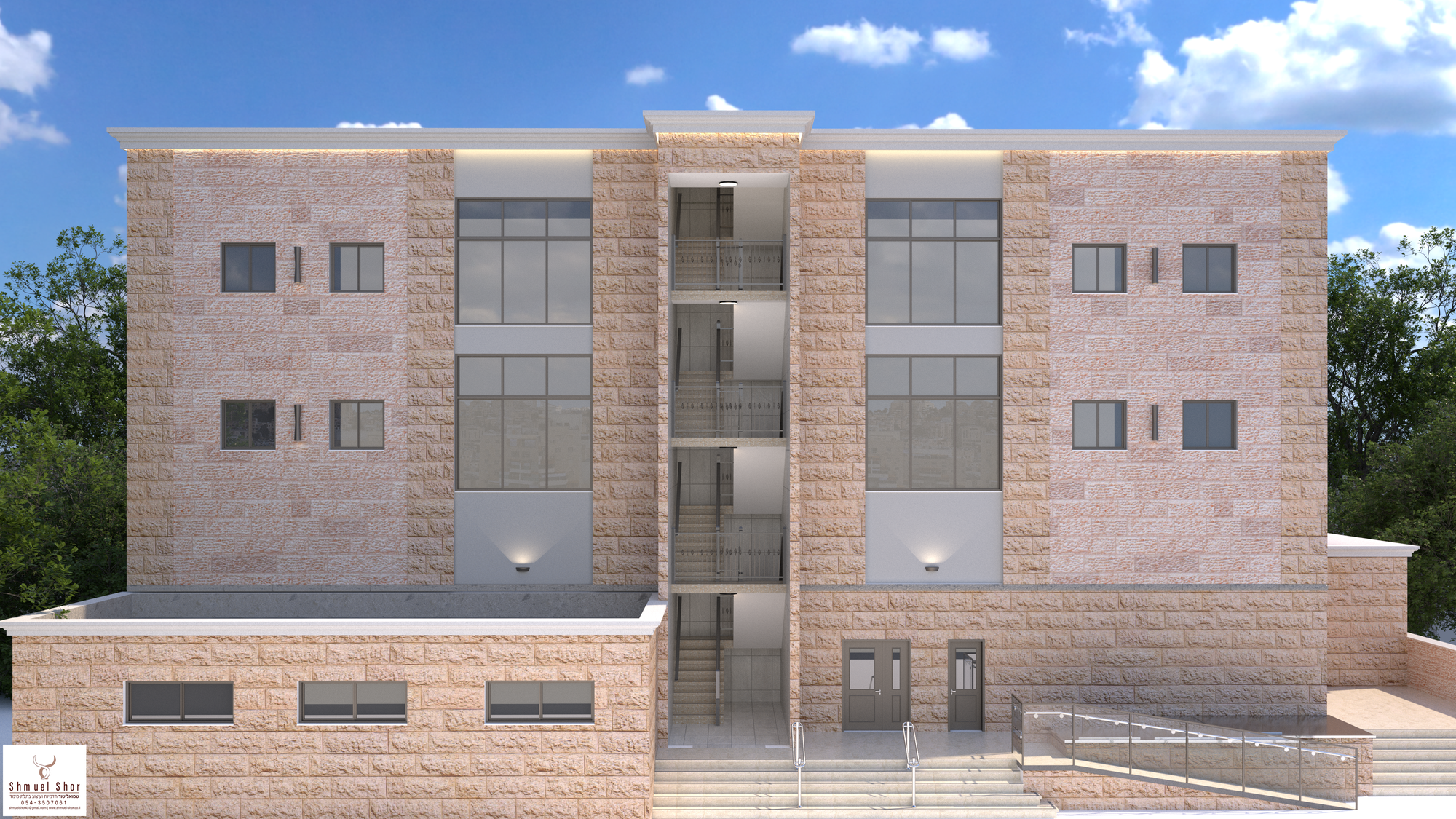 הדמיות אדריכליות למרכז התורה 'זיו התורה' בחיפה