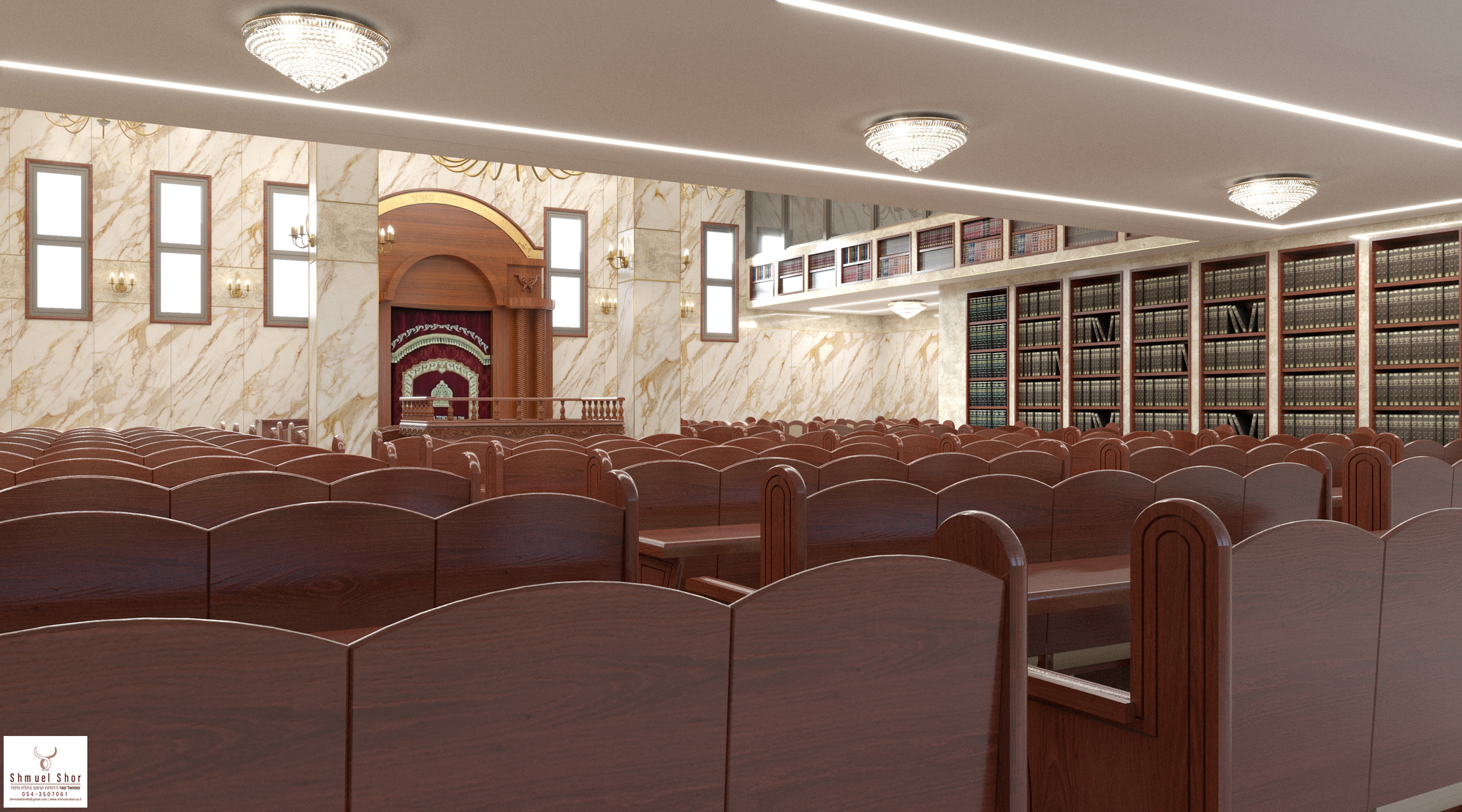 הדמיות אדריכליות למרכז התורה 'זיו התורה' בחיפה