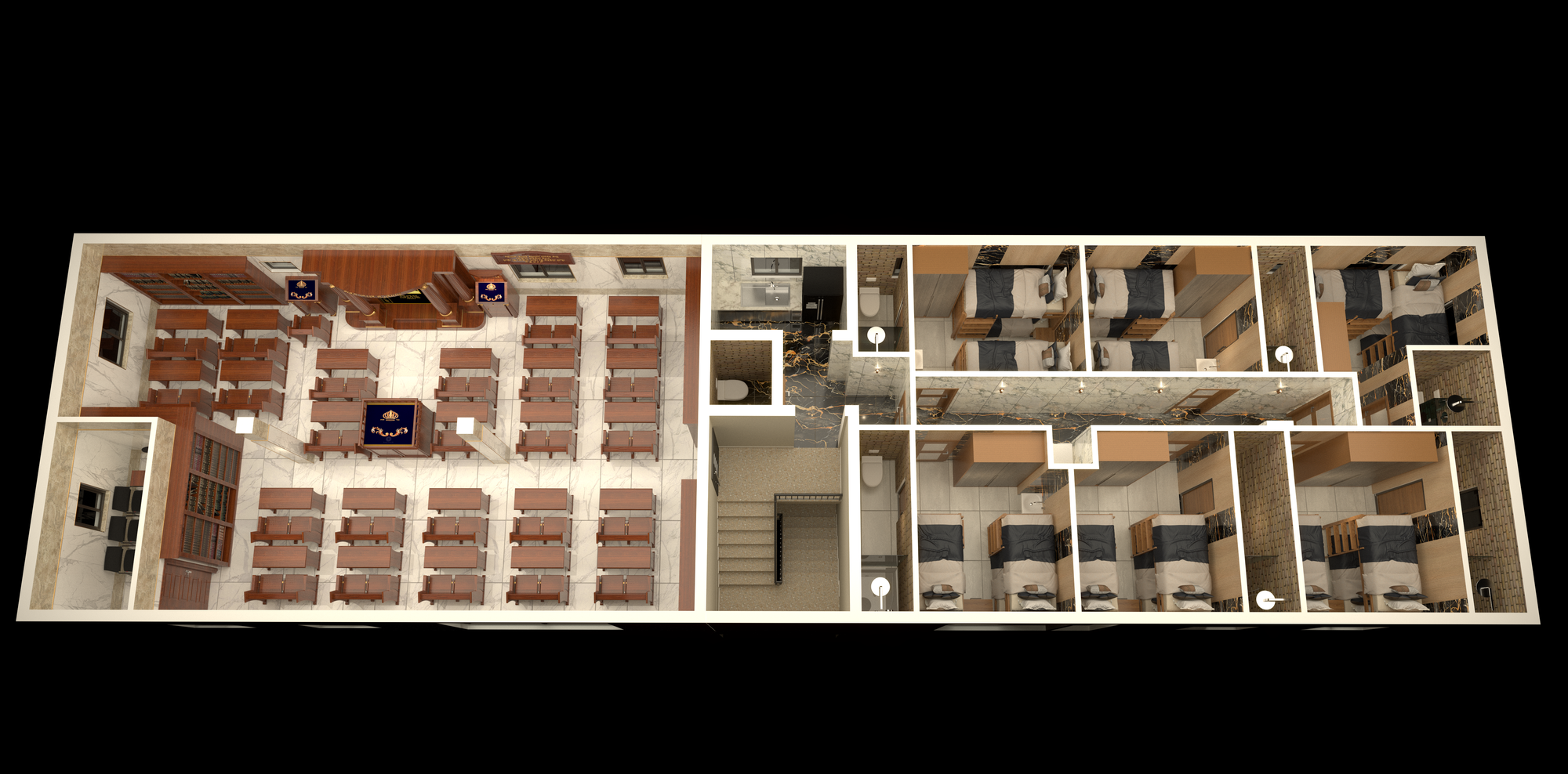 הדמיות אדריכליות למרכז התורה 'זיו התורה' בחיפה