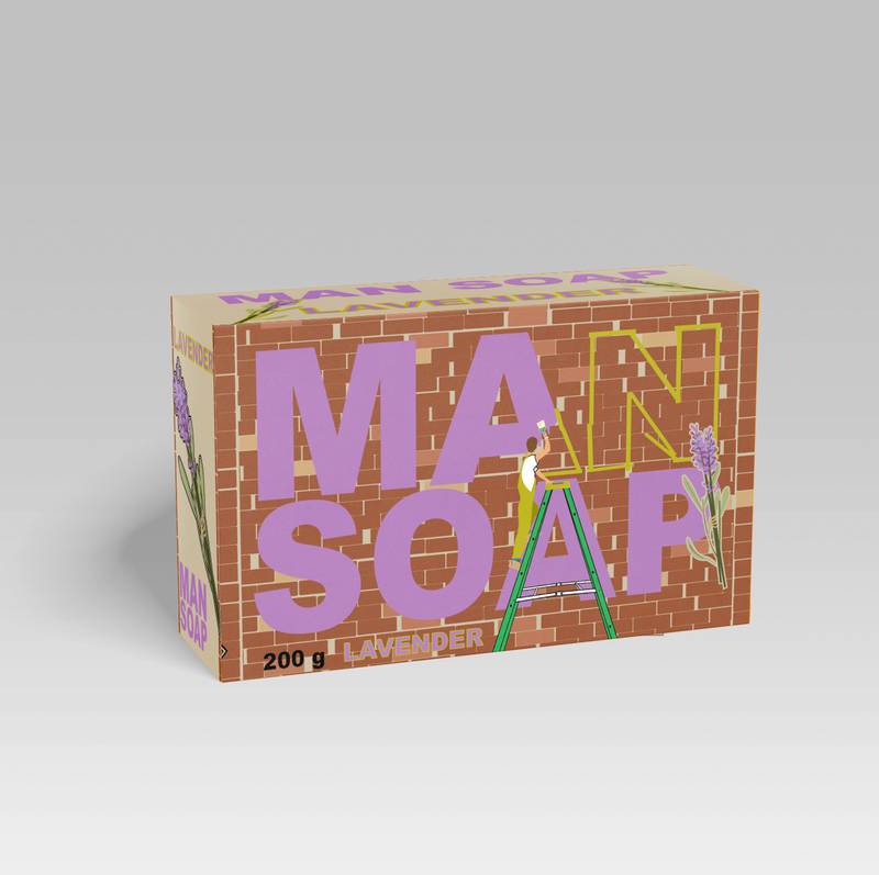 Concept packaging for'Man Soap'