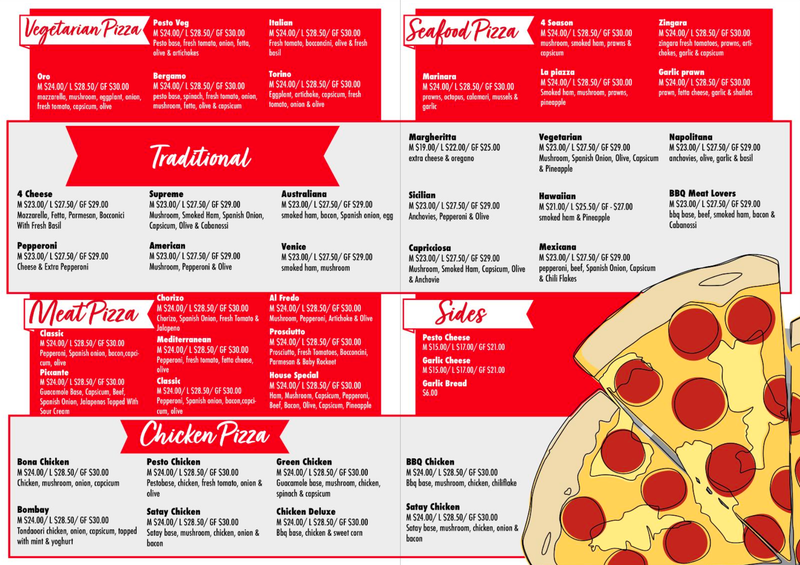 Menu mockup