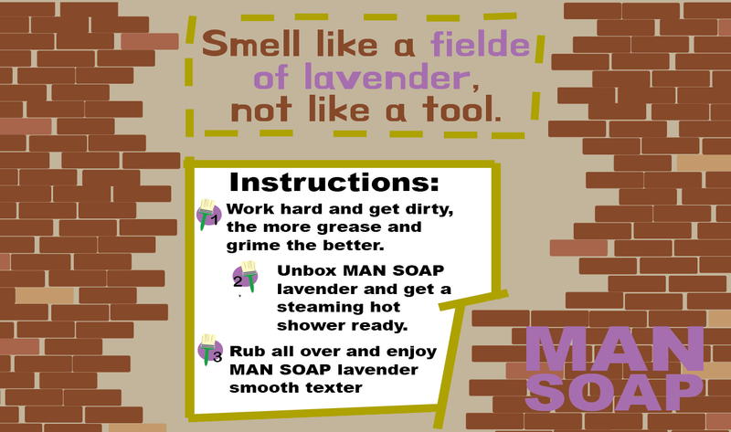 Concept packaging for'Man Soap'