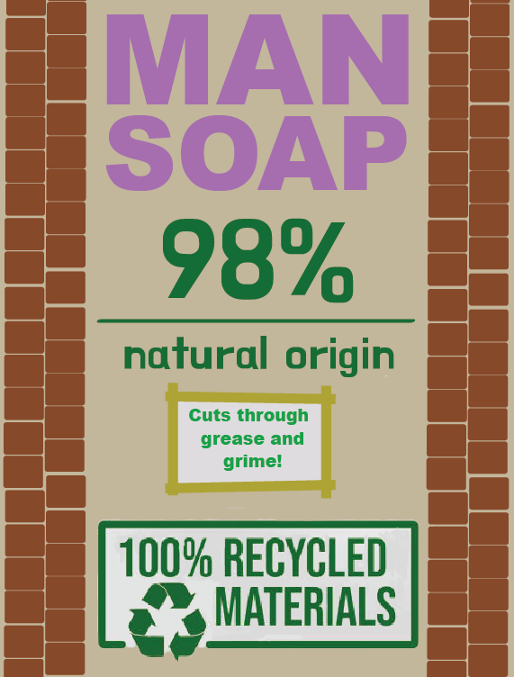 Concept packaging for'Man Soap'