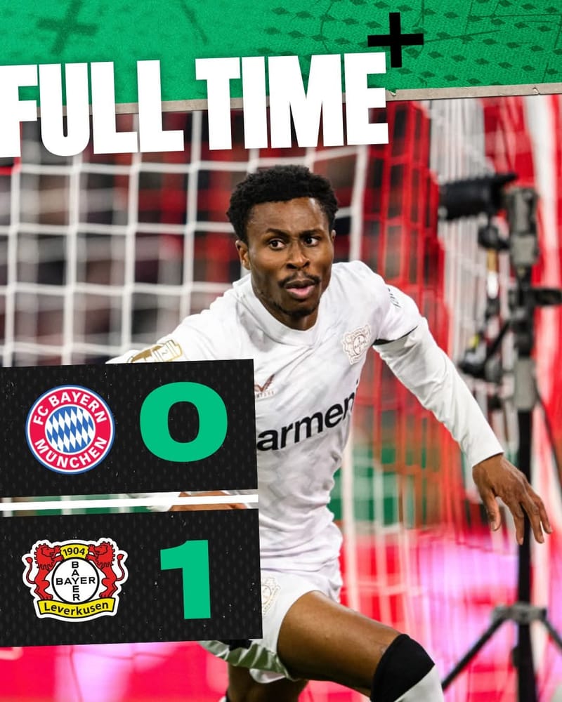 Bayern Munich lost in Allianz Arena, it's hard to win against leverkusen with 11 imaging with 10.