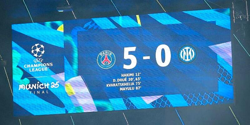 "Che vergogna" PSG 5-0 Inter