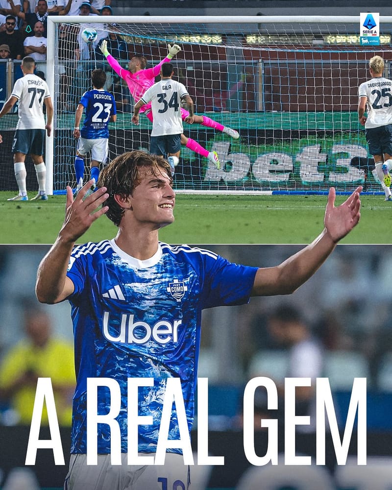 Como vs Lazio: The magic of NICO PAZ