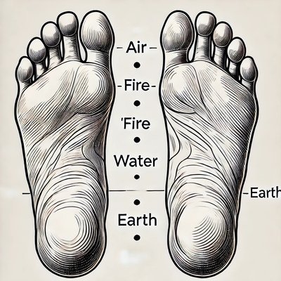 על ארבעת האלמנטים לפי הגישה של שיטת גרינברג