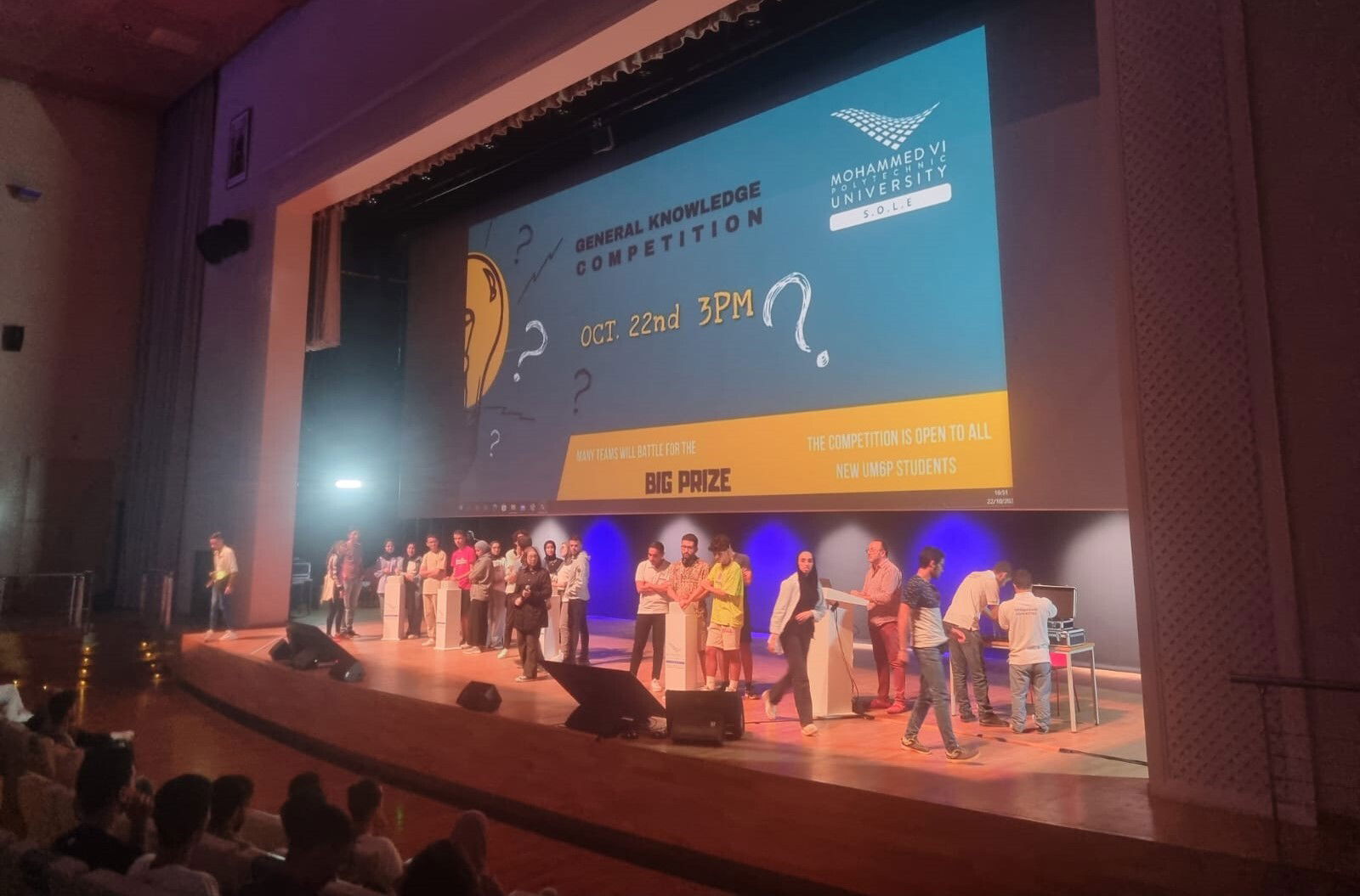 Prestation Quiz journée d'intégration à UM6P