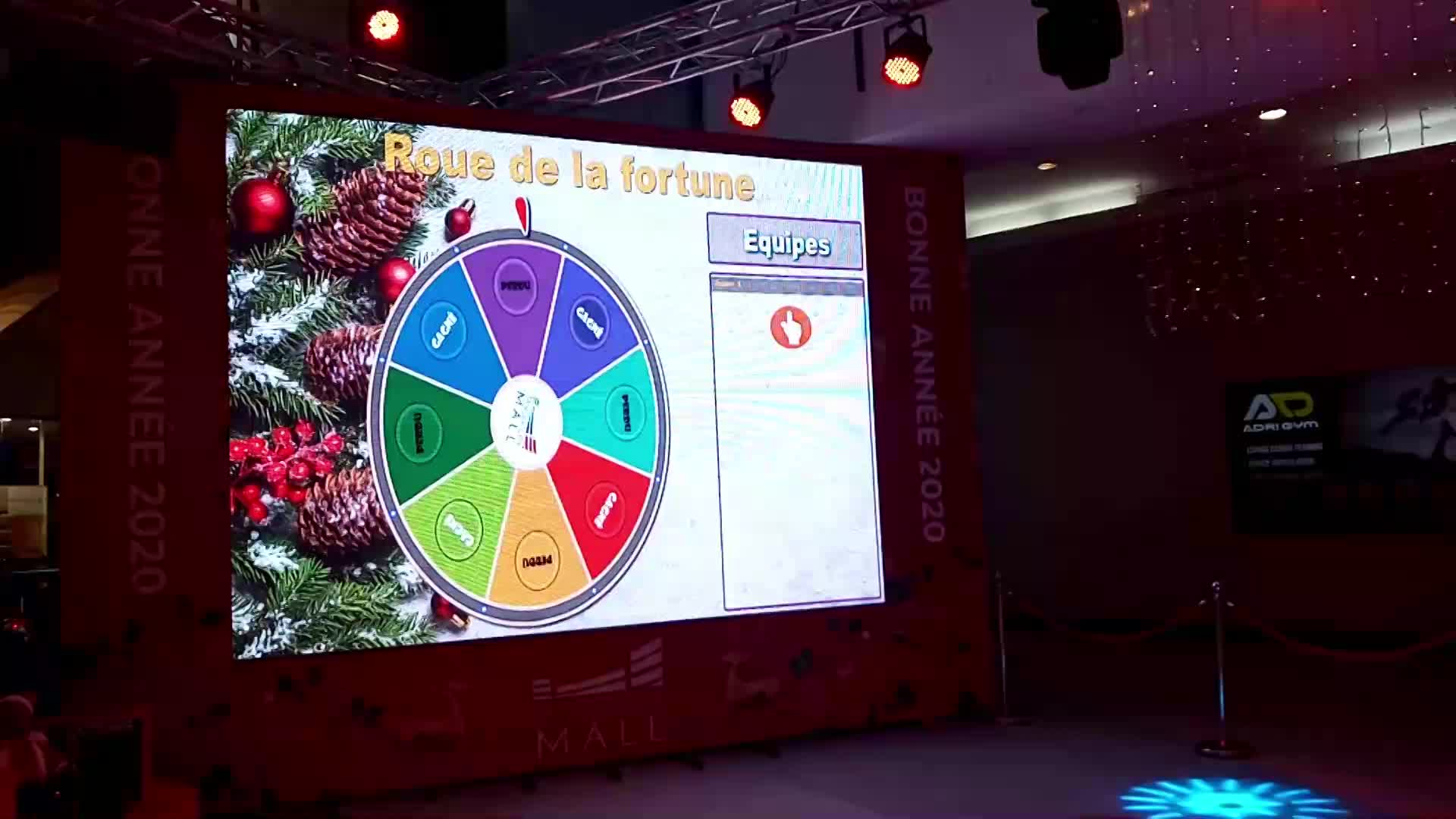 Prestation et animation avec la Roue de la Chance au Tanger City Mall