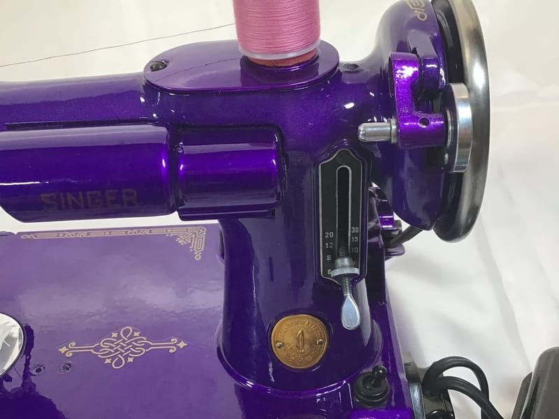 Singer Purple Machine Singer Featherweight Vintage 221 Sewing Machine Purple Powder Coat