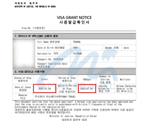 Visa Han 10 nam: Dieu kien, ho so & thu tuc chi tiet