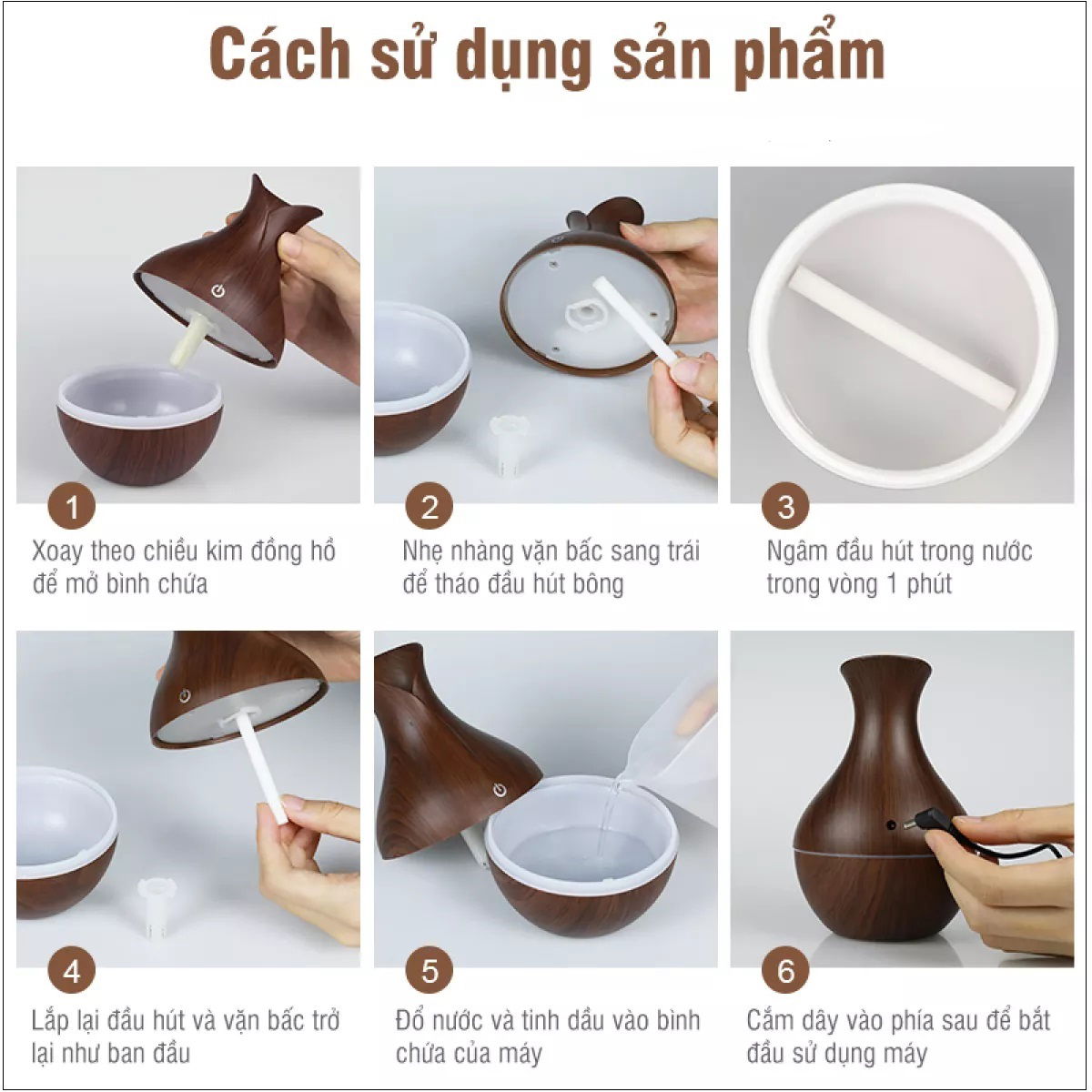 các bước vệ sinh máy xông tinh dầu