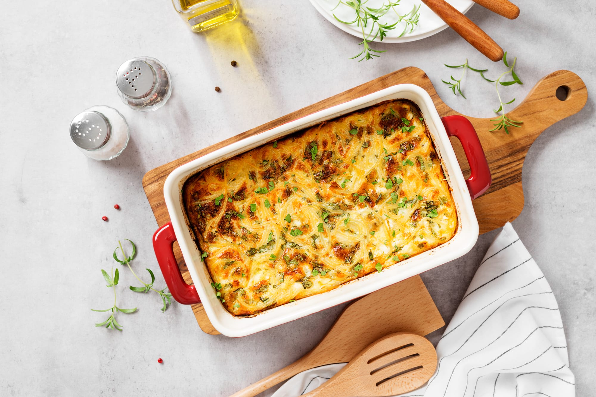 Legumes gratinados com queijo