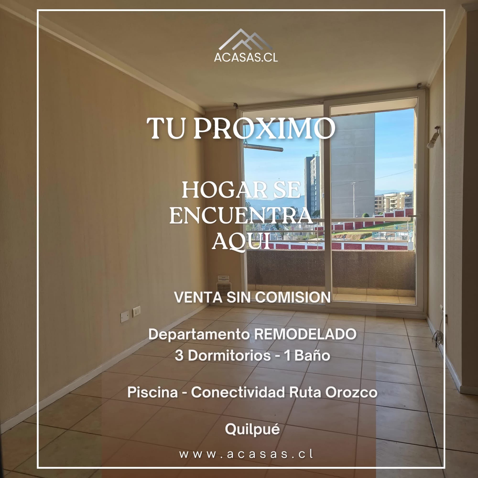 Venta sin Comisión Departamento Remodelado 3 Dormitorios y 1 Baño