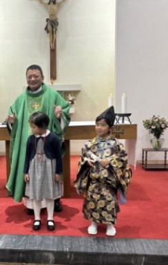 七五三の祝福