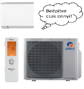 Gree Amber Royal GWH12YD-S6DBA1A oldalfali mono split klíma 3.5 kW