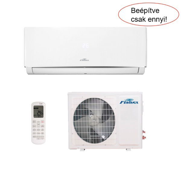 Fisher Nordic 2,6 kW inverteres split klíma szett FSAIF-NORD-93AE3