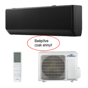 Fisher Black FSAIF-BL-121FE3 / FSOAIF-BL-121FE3 oldalfali mono split klíma 3.5 kW