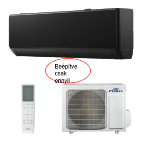 Fisher Black FSAIF-BL-91FE3 / FSOAIF-BL-91FE3 oldalfali mono split klíma 2.6 kW